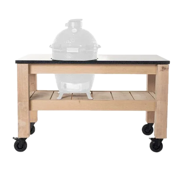 Fraaii BBQ buitenkeuken eiken robuust granieten werkblad