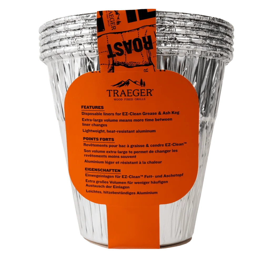 Traeger vetopvangbak EZ Clean aluminium 5 pack