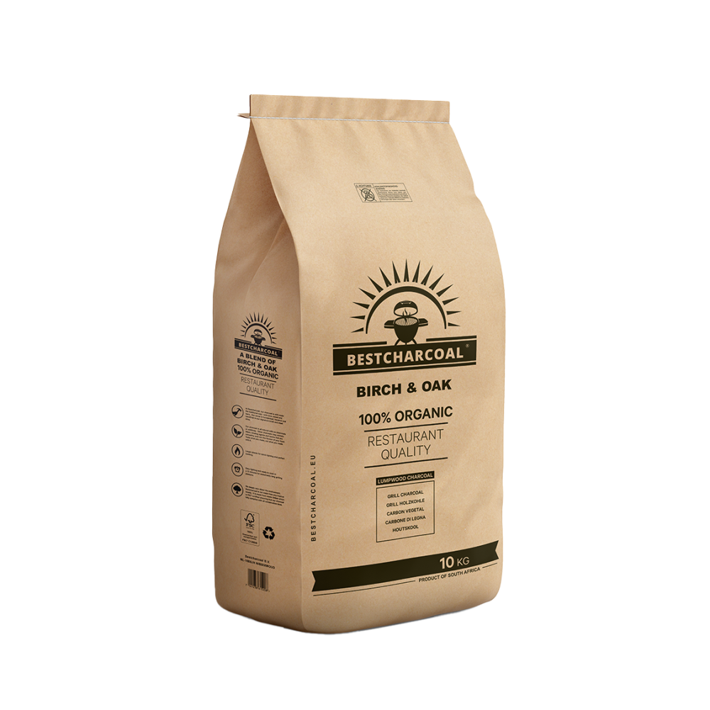 Bestcharcoal berk en eiken houtskool – 10KG