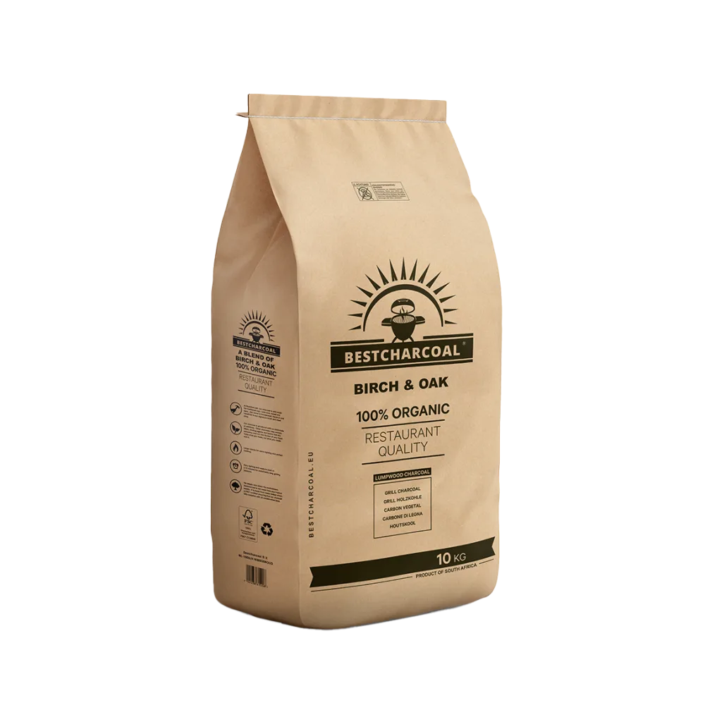 Bestcharcoal berk en eiken houtskool – 10KG