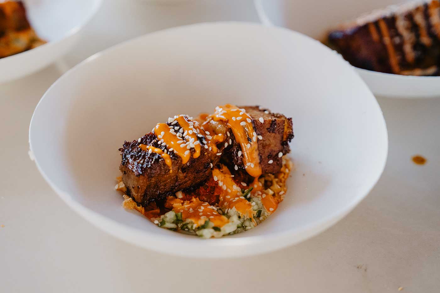 Korean short rib met gochujang mayo en kimchi