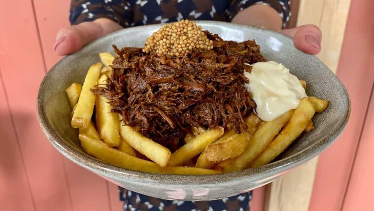 Loaded fries van de BBQ