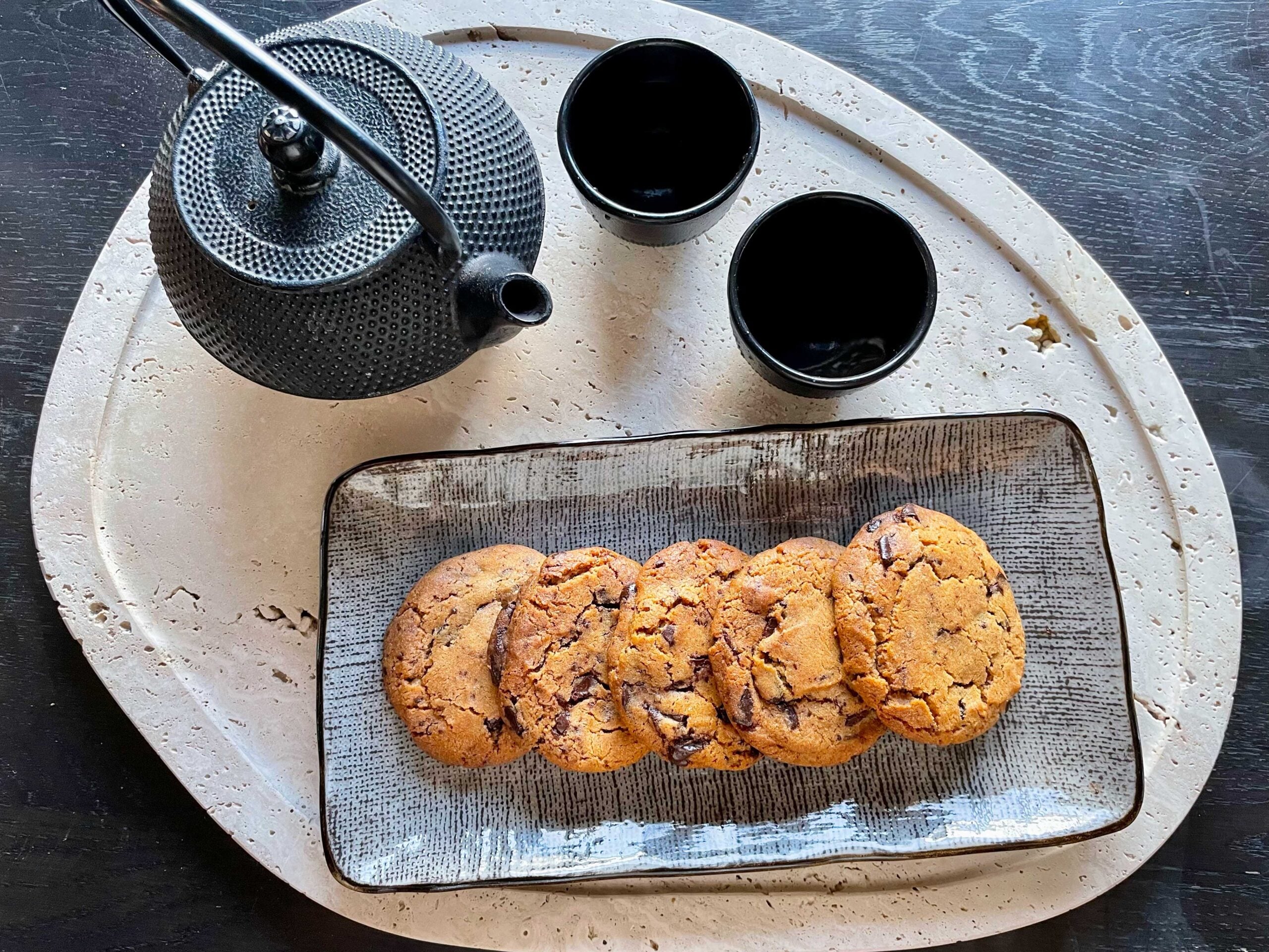 Chocolate chip cookies van de kamado