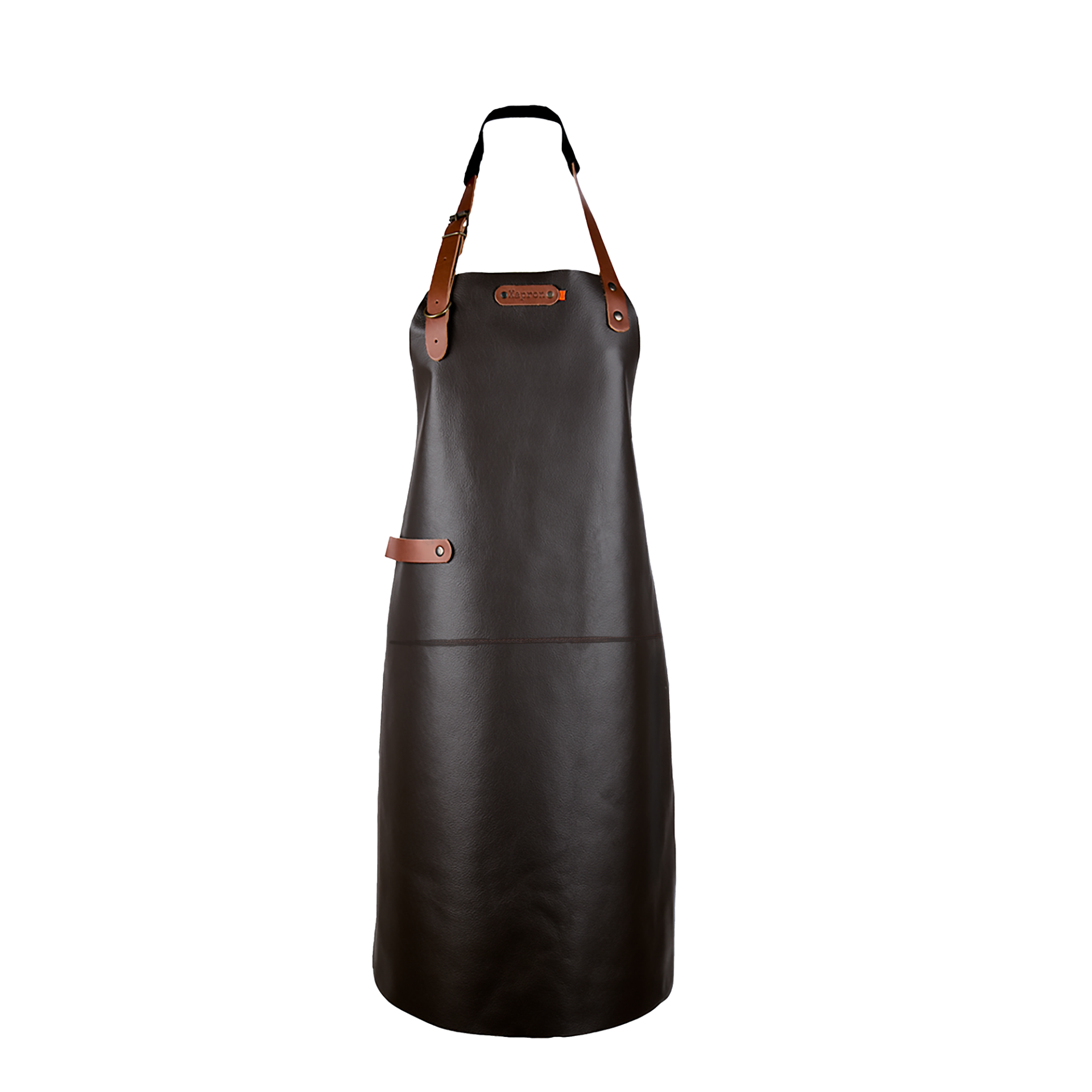 Xapron Dallas leren BBQ schort – nekband