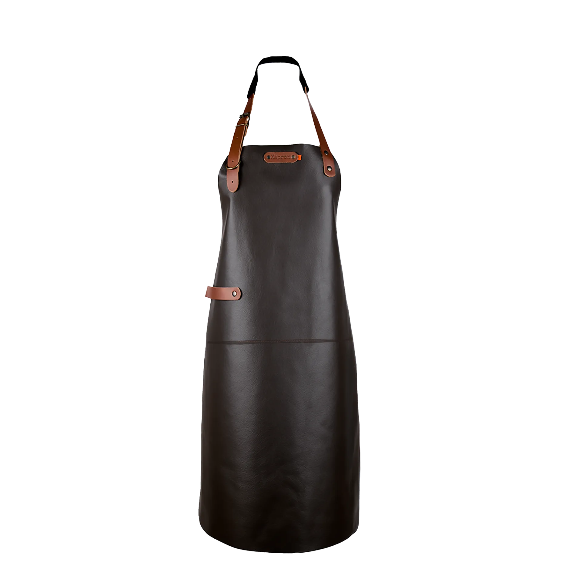 Xapron Dallas leren BBQ schort – nekband