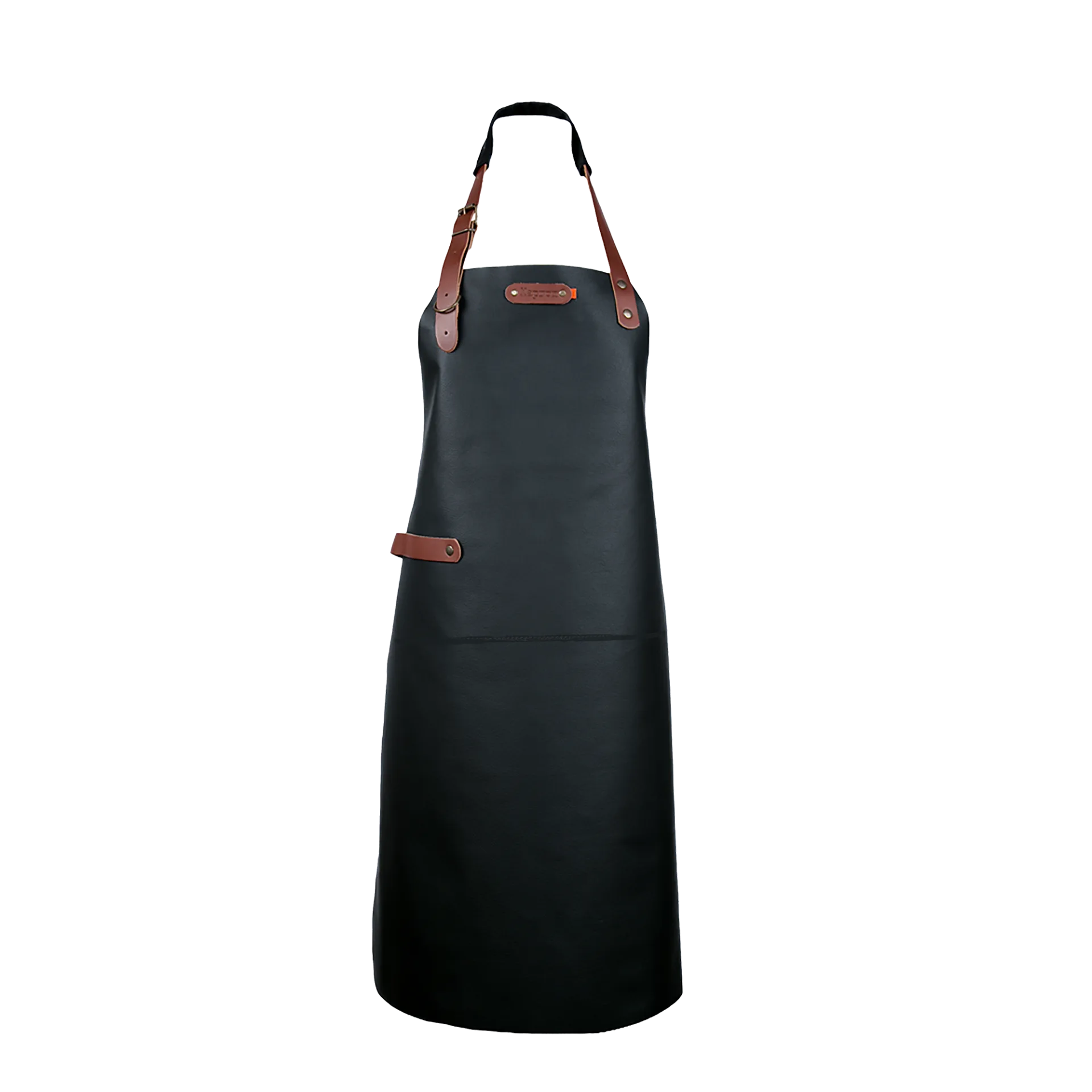 Xapron Dallas leren BBQ schort – nekband