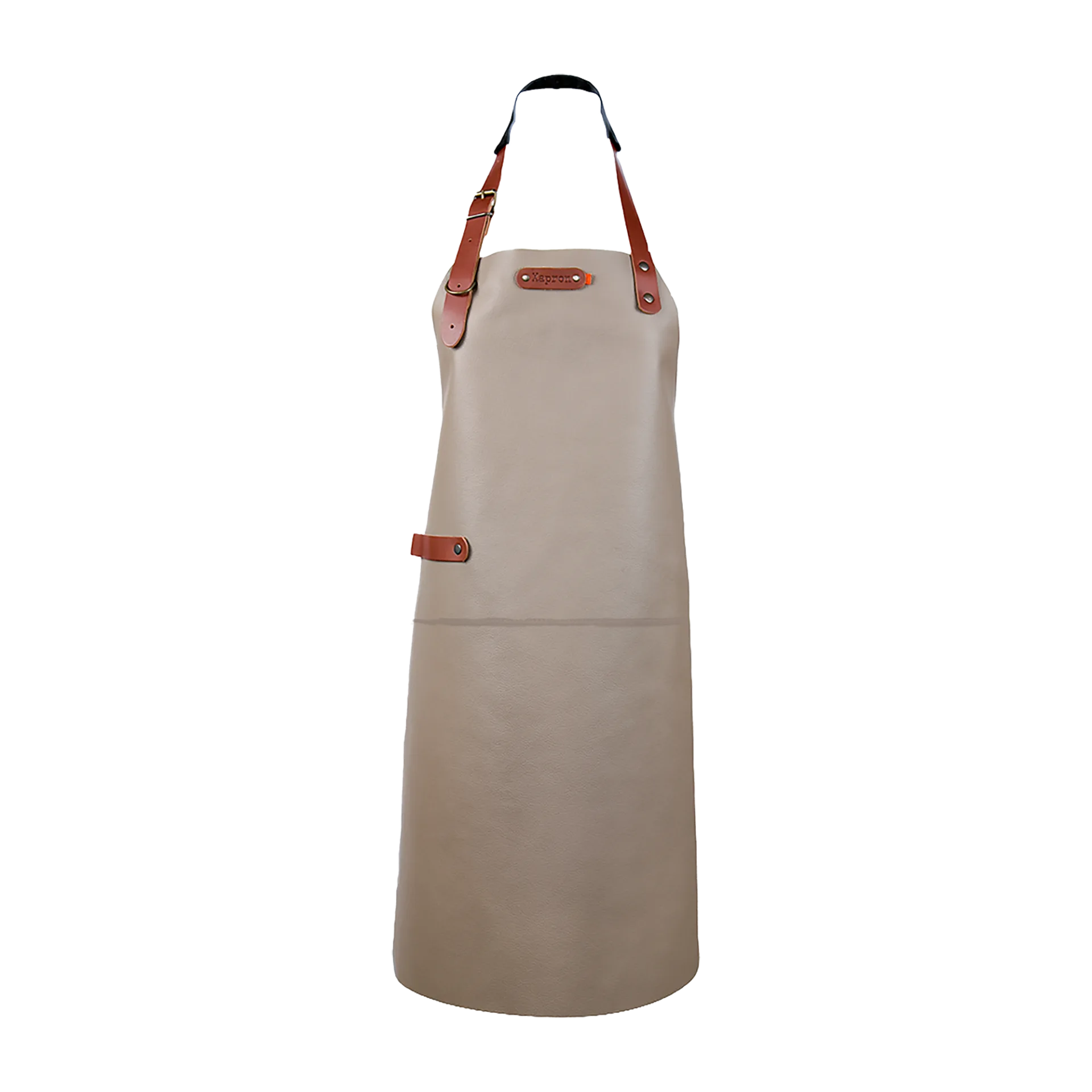 Xapron Dallas leren BBQ schort – nekband