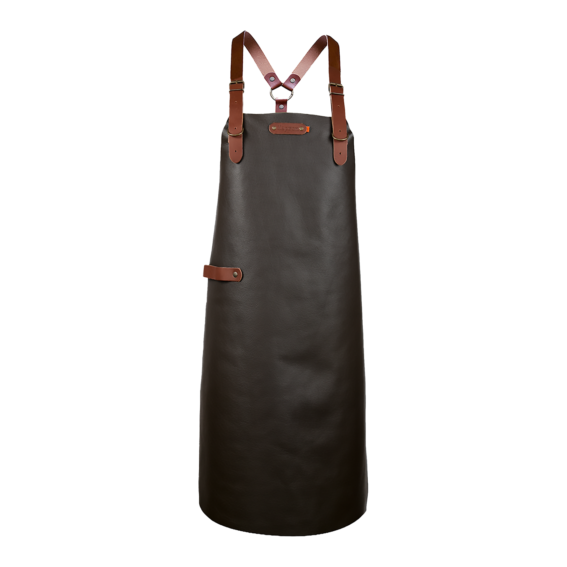 Xapron Bovine leren BBQ schort met schouderbanden