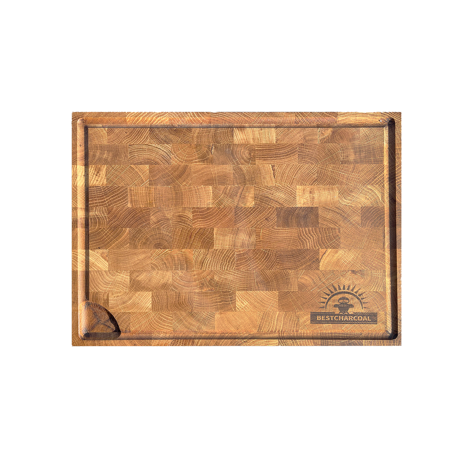 Bestcharcoal eiken houten snijplank – 40 x 30 x 4 cm