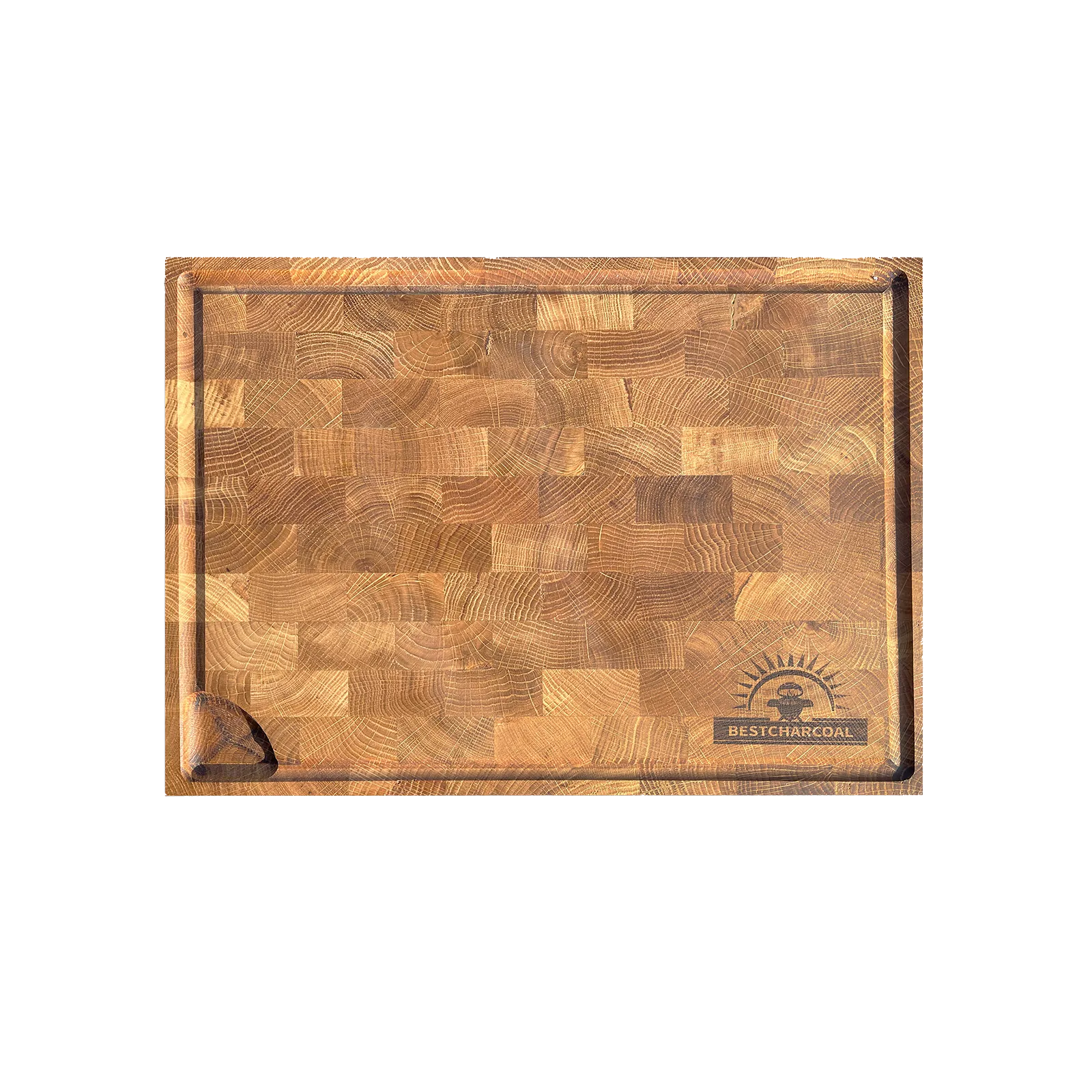Bestcharcoal eiken houten snijplank – 40 x 30 x 4 cm