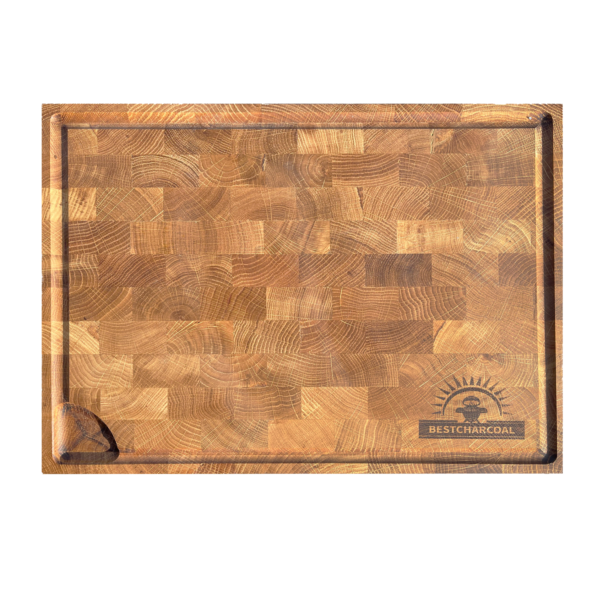 Bestcharcoal eiken houten snijplank 60 x 40 cm