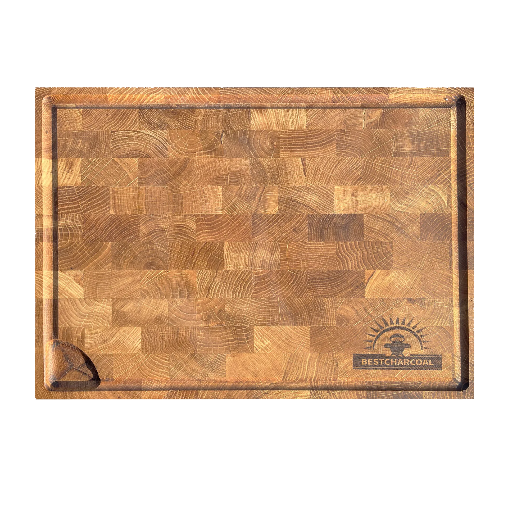 Bestcharcoal eiken houten snijplank 60 x 40 cm