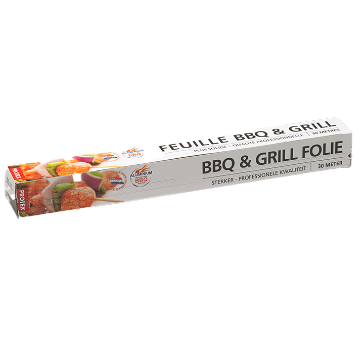 Protex extra dik BBQ aluminiumfolie 30 meter