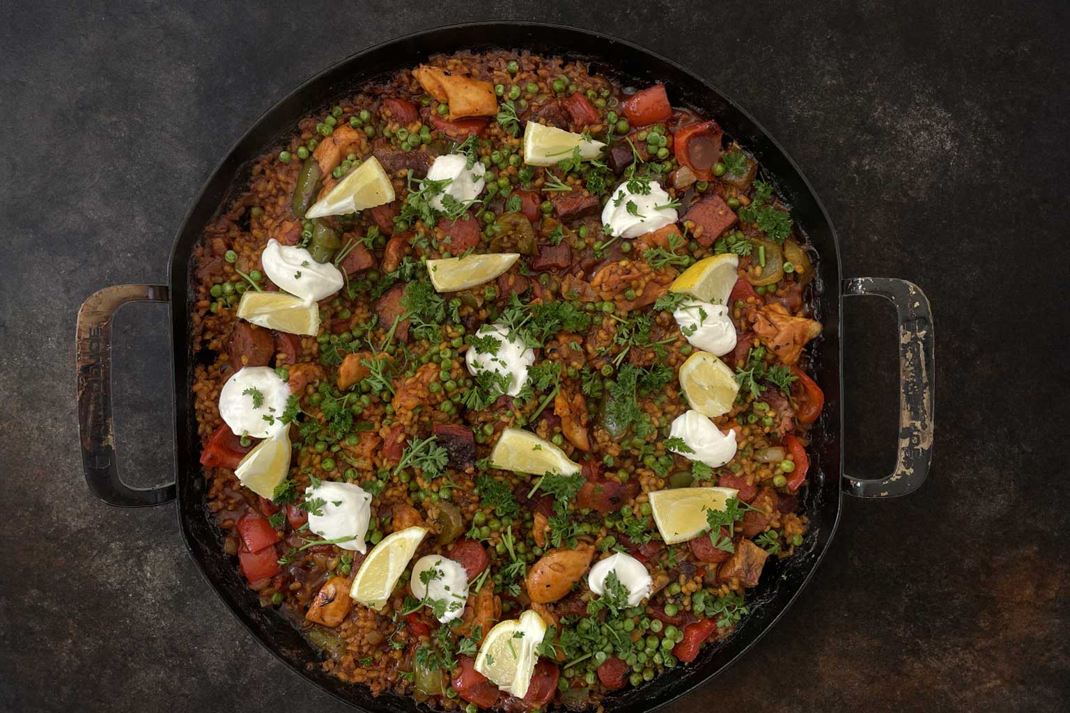 Paella van de kamado bbq