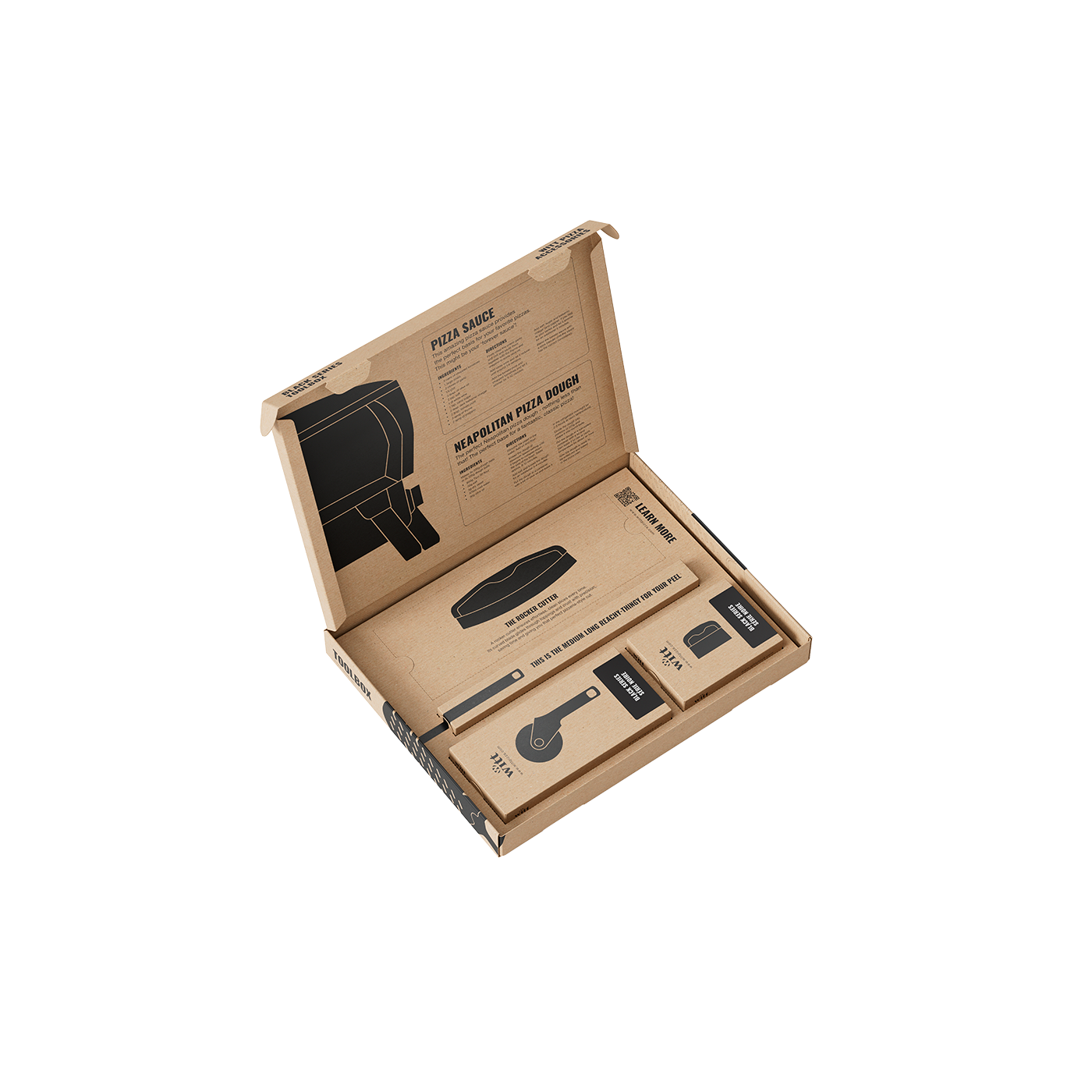 Witt Pizza toolbox 14″ pizzaschep, pizzasnijder wiel, deegschraper