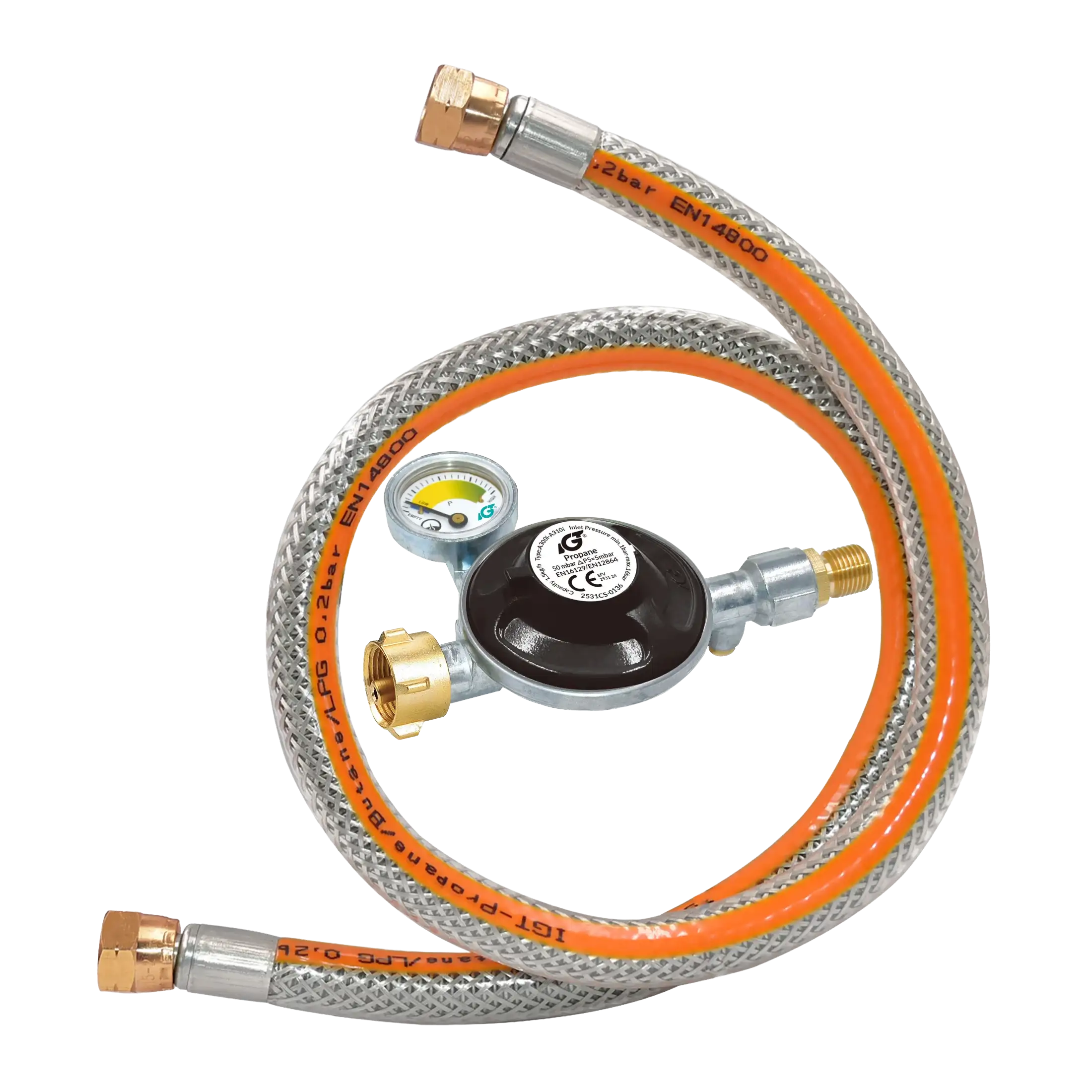 IGT gasdrukregelaar België 37 mbar – inclusief 0,8 m slang