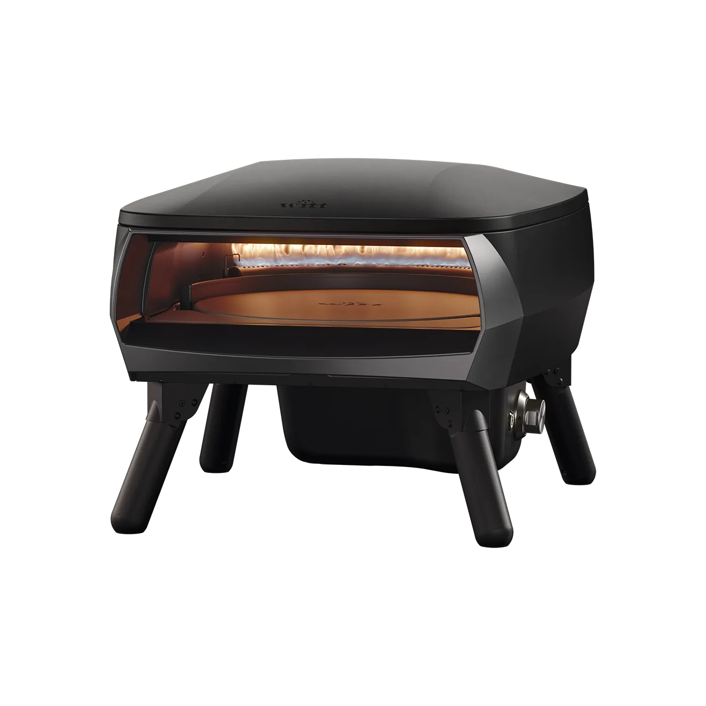 Witt piccolo pizza oven gasgestookt zwart