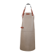 Xapron Dallas leren BBQ schort – nekband