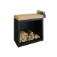 OFYR butcher block storage 90 black teak hout
