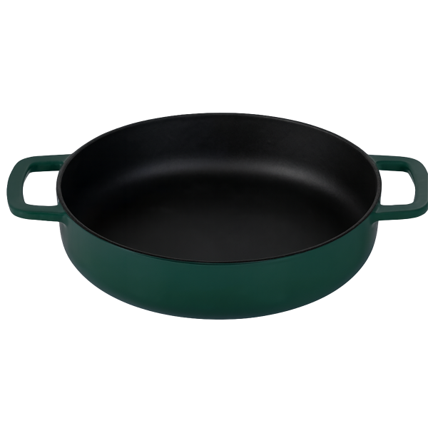 COMBEKK skillet 28 cm geëmailleerd gerecycled gietijzer Holly green
