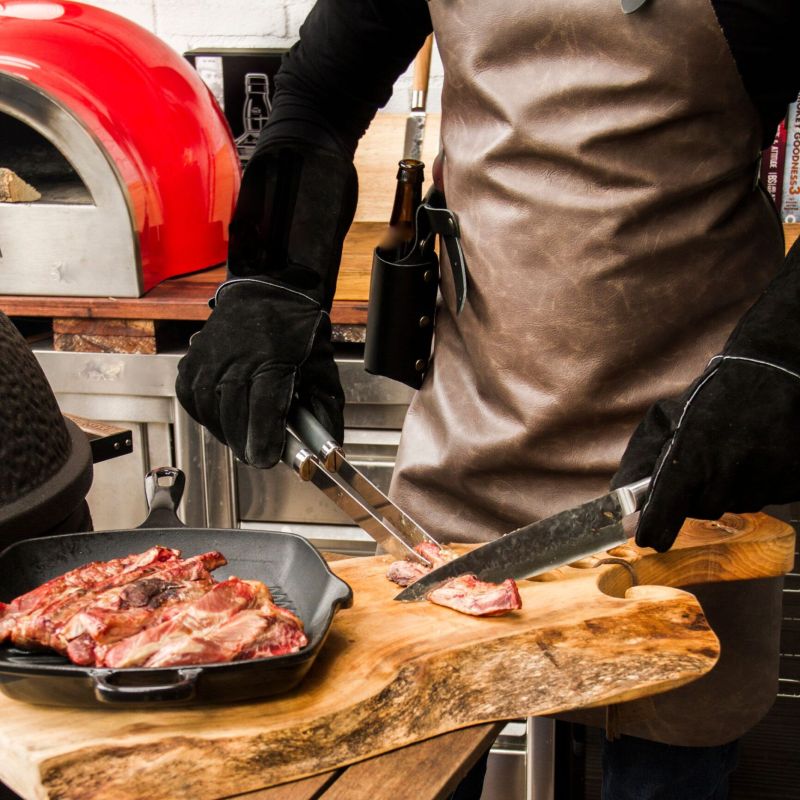 Beste bbq handschoenen: de leren bbq handschoenen van Xapron