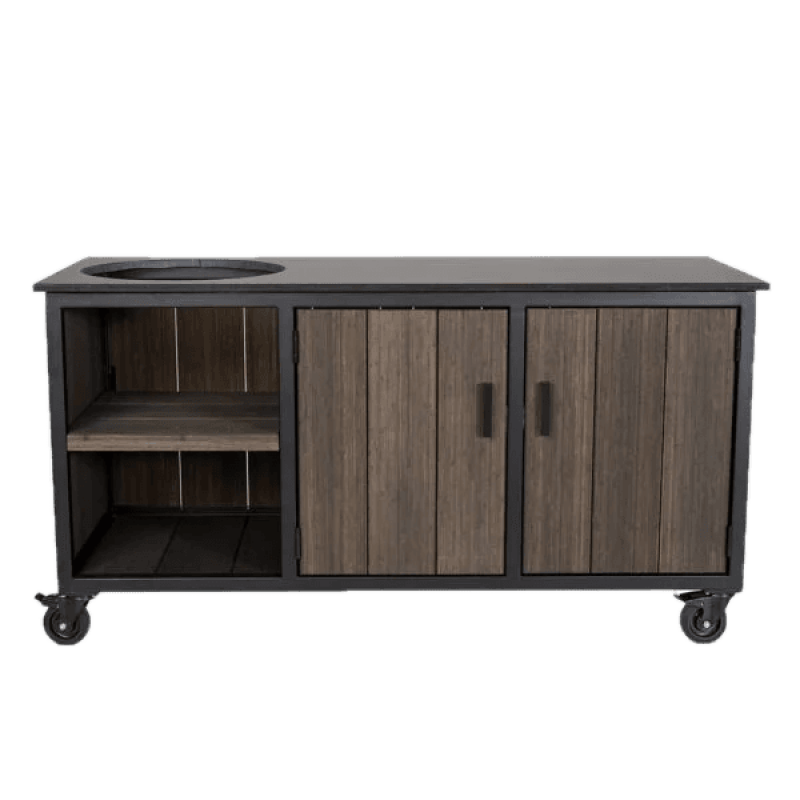 Fraaii Kamado buitenkeuken bamboe graphite inferno
