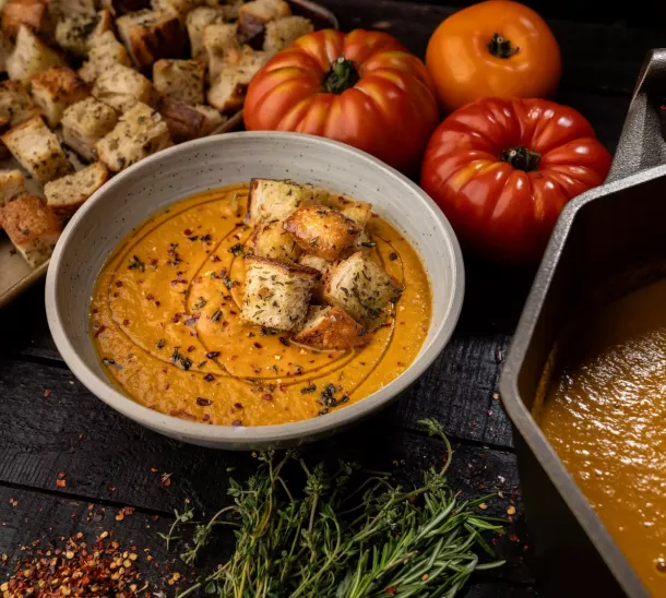 Geroosterde tomatensoep