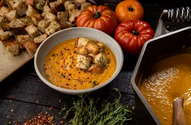 Geroosterde tomatensoep