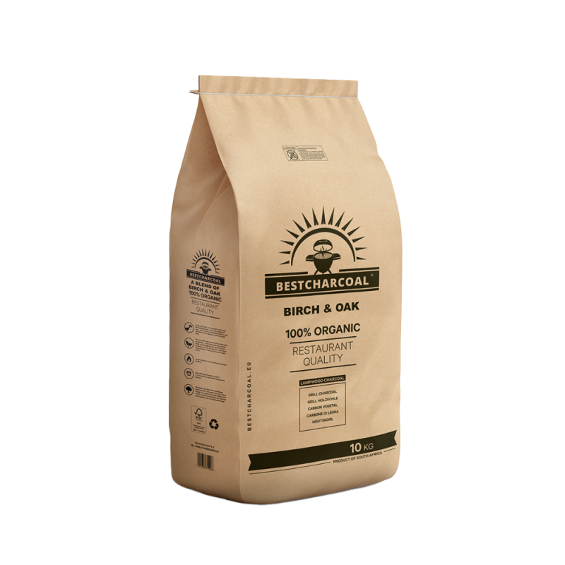 Bestcharcoal berk en eiken houtskool – 10KG