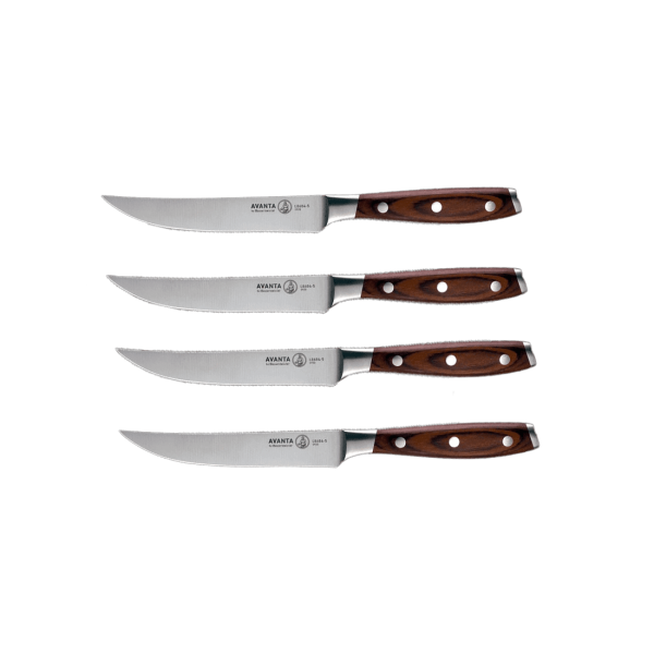 Messermeister Avanta 4-delige steakmessenset pakkahout