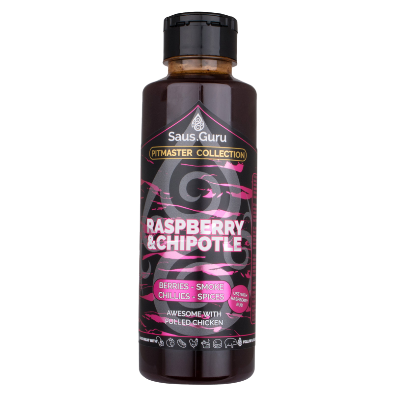 Saus.guru Raspberry en chipotle – Pitmaster sauce – 500ml