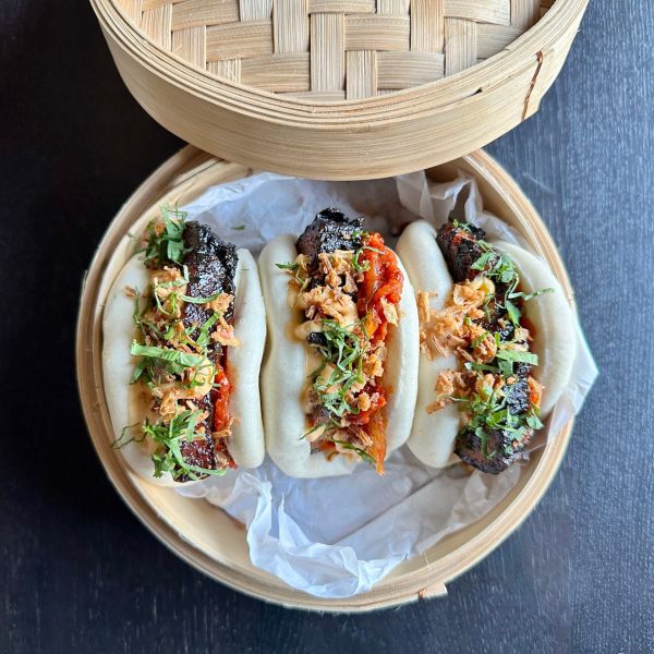 Bao met buikspek en kimchi