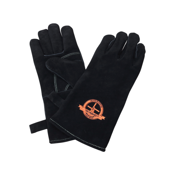 The Windmill set van 2 lederen BBQ handschoenen