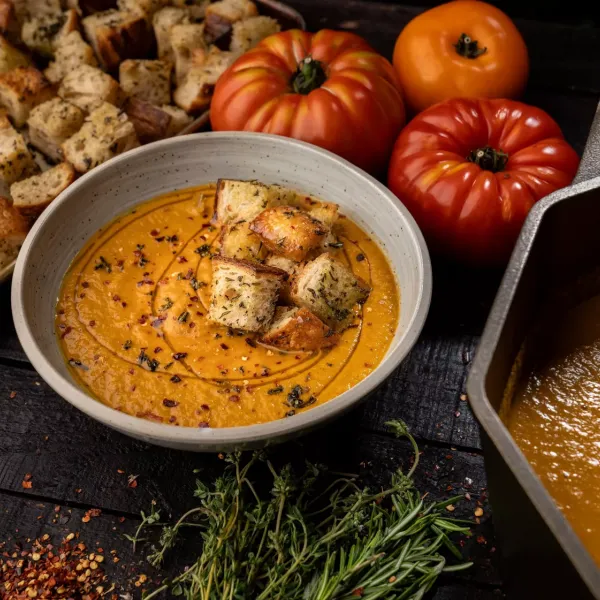 Geroosterde tomatensoep