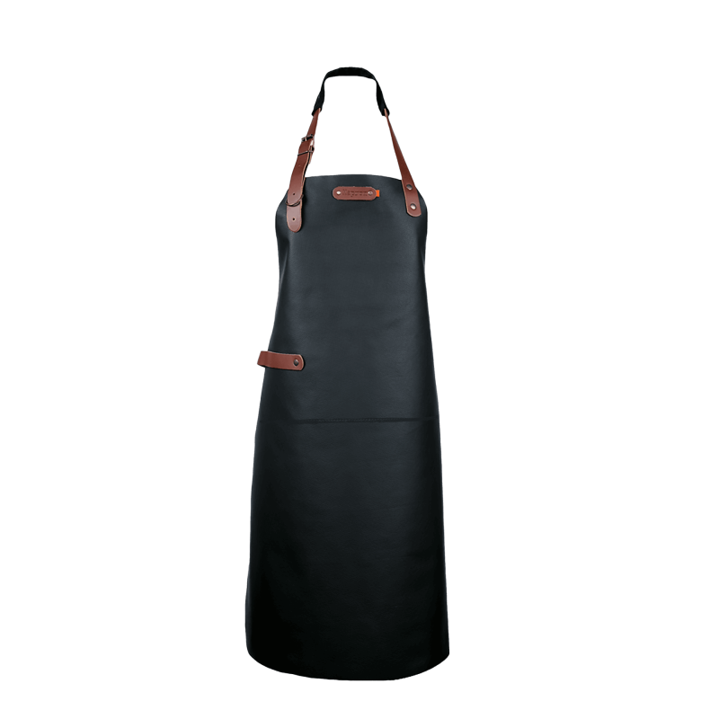 Xapron Dallas leren BBQ schort – nekband