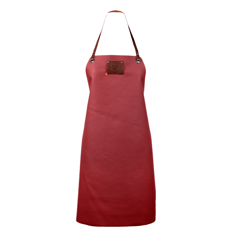 Xapron leren schort dames met naam