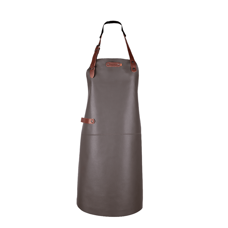 Xapron Dallas leren BBQ schort – nekband