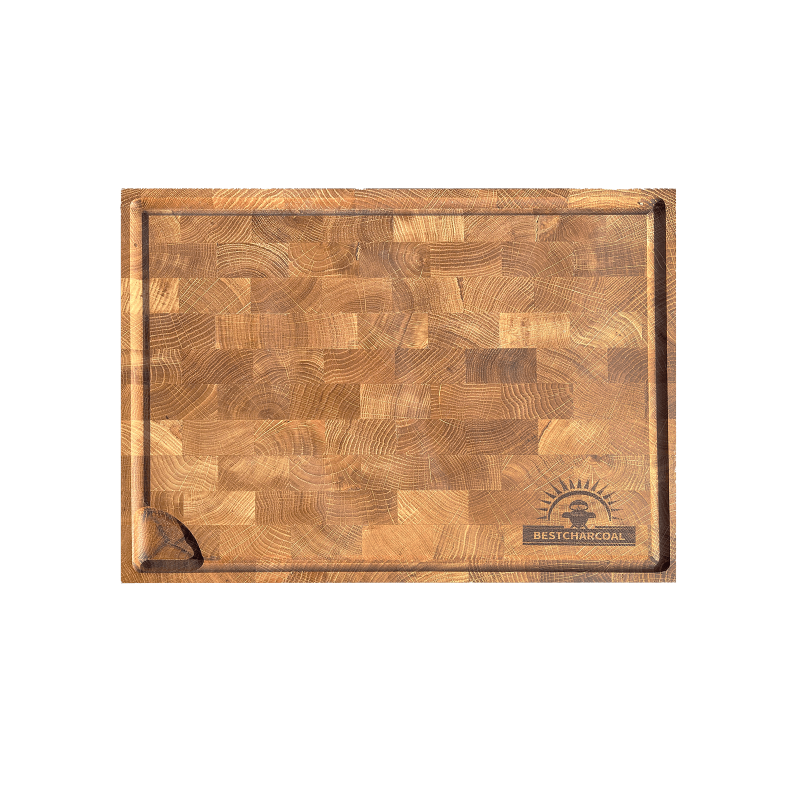 Bestcharcoal eiken houten snijplank – 40 x 30 x 4 cm