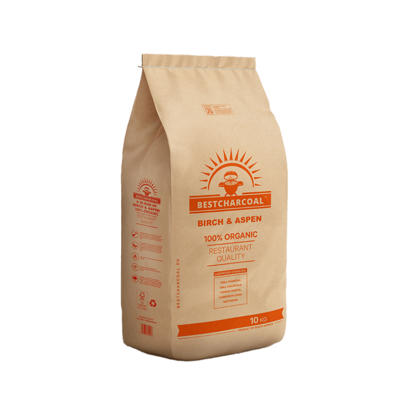 Bestcharcoal berk en esp houtskool – 10KG