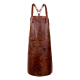 Xapron leren BBQ schort caiman met schouderbanden