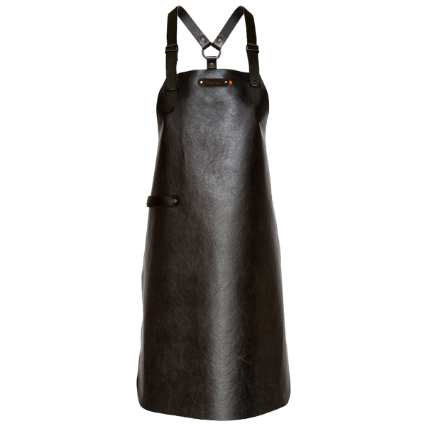 Xapron New York leren BBQ schort met schouderbanden