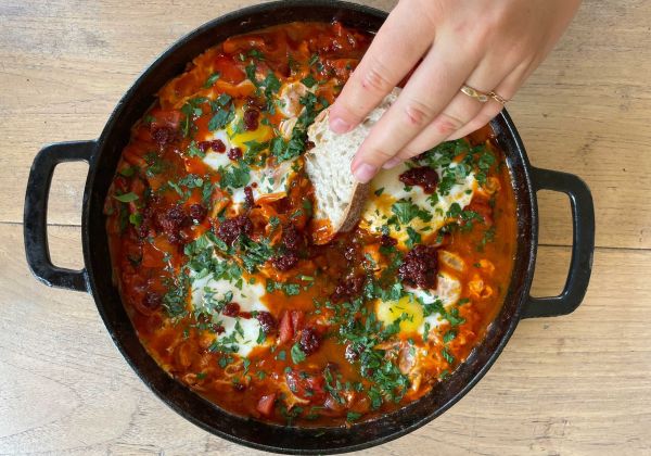 Shakshuka van de barbecue