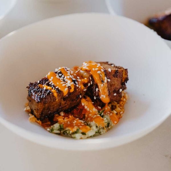 Korean short rib met gochujang mayo en kimchi