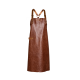 Xapron New York leren BBQ schort met schouderbanden
