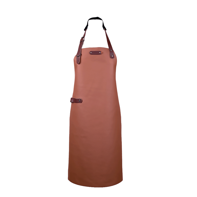 Xapron Bovine leren BBQ schort met nekband