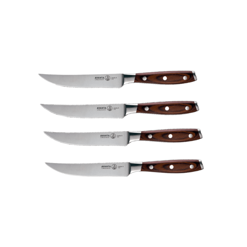 Messermeister Avanta 4-delige steakmessenset pakkahout