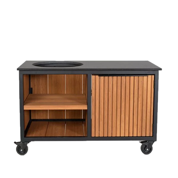 Fraaii Kamado buitenkeuken bamboe teak oil rhombus storage