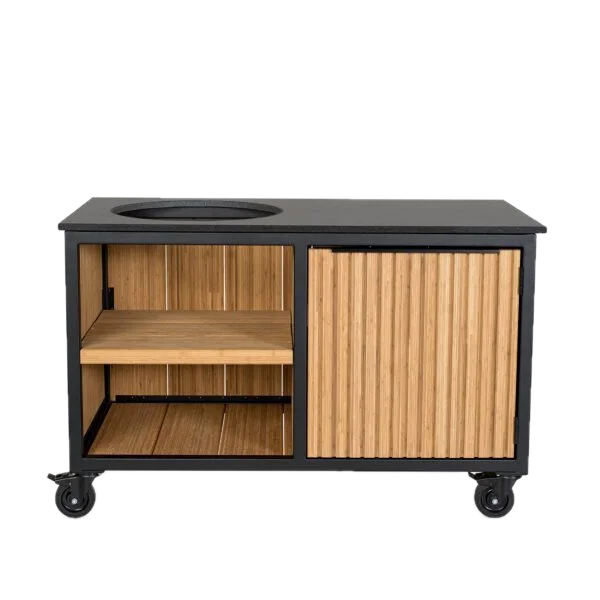 Fraaii Kamado buitenkeuken bamboe naturel rhombus storage