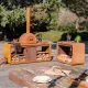 Cortenstaal buitenkeuken van Adezz met houtgestookte pizza oven