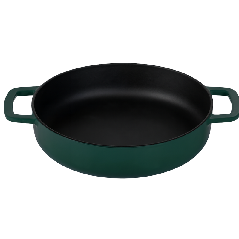 COMBEKK skillet 28 cm geëmailleerd gerecycled gietijzer Holly green